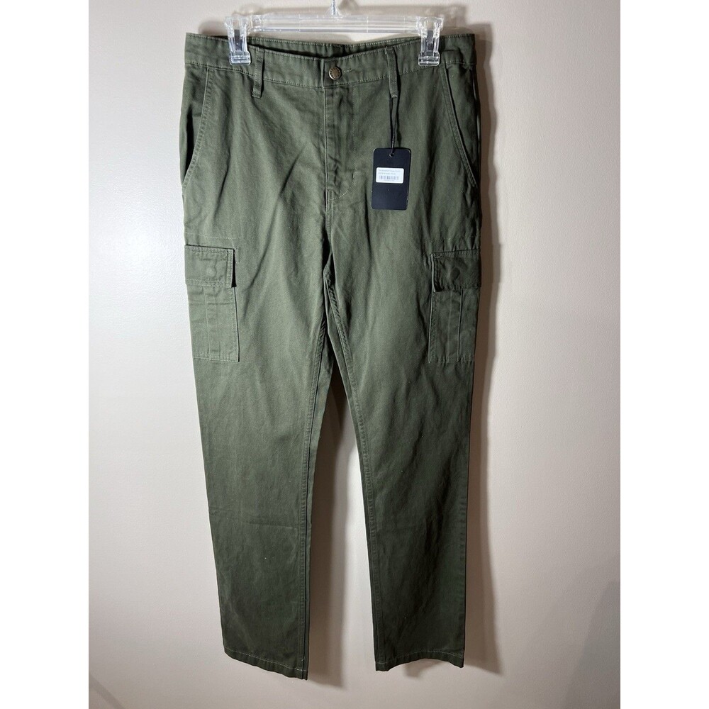 The Hundreds Cargo Pants 32x34 Olive Green Straight Leg Skate Utility New